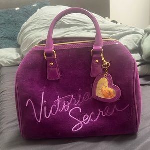 Purple velvet Victoria secret handbag